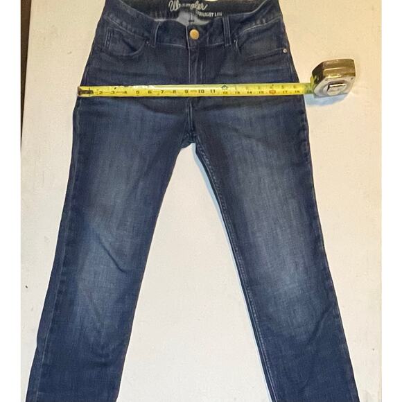 Wrangler Women’s 9/10x32 Straight Leg Jeans Dark Wash Cowboy Carter Ranchcore - Picture 5 of 13